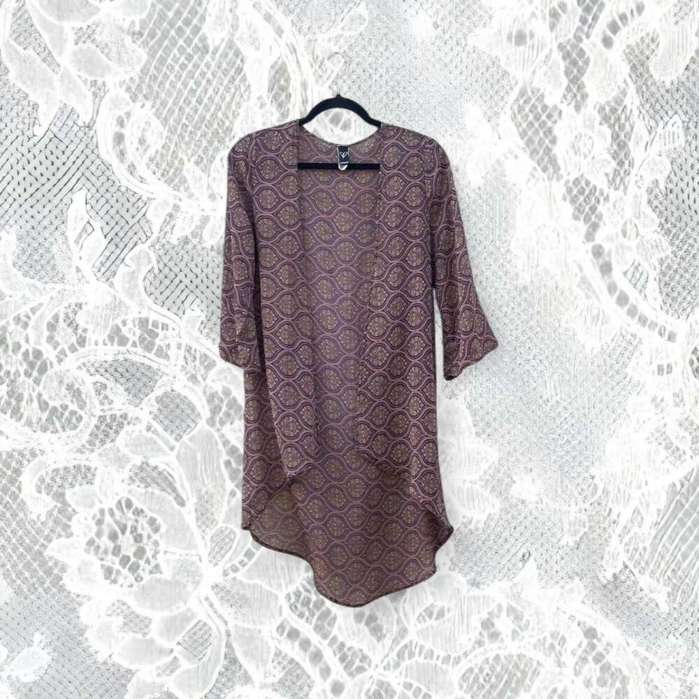 Windsor Paisley Print Open Front Shawl Duster